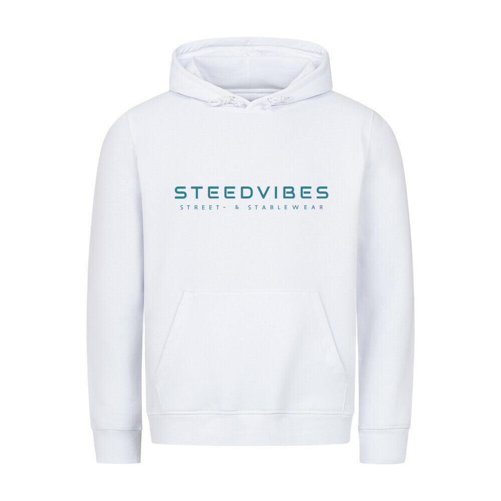 Organic Unisex-Hoodie mit BASIC LOGO in Weiss - vorne
