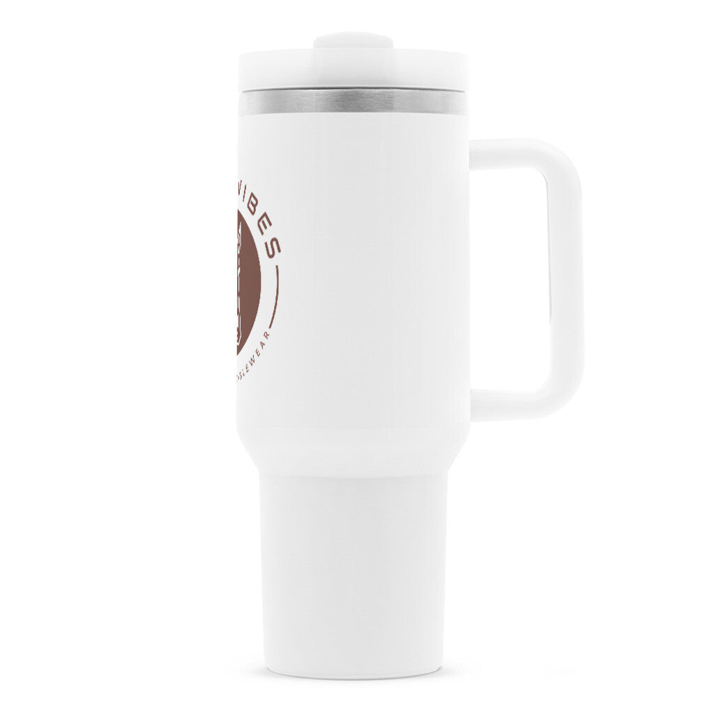 Thermobecher mit STEEDVIBES LOGO - seitlich mit Griff