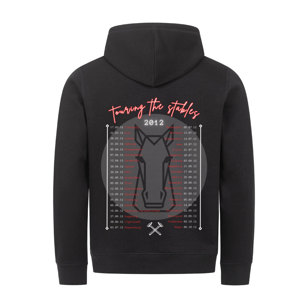 Organic Herren BAND HOODIE mit Tourdaten in Schwarz - hinten