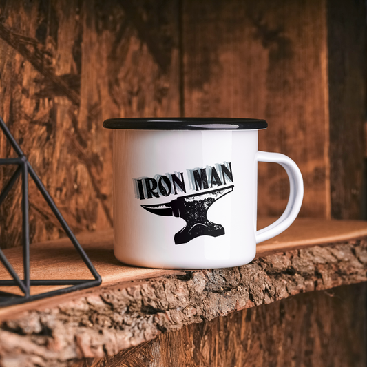 Emaille Tasse - IRON MAN