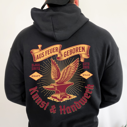 Oversized Herren-Hoodie - AUS FEUER