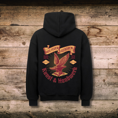 Oversized Herren-Hoodie - AUS FEUER