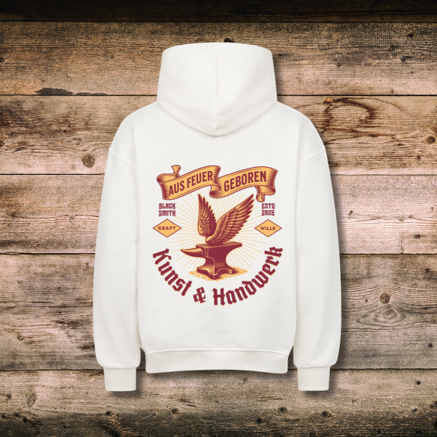 Oversized Herren-Hoodie - AUS FEUER