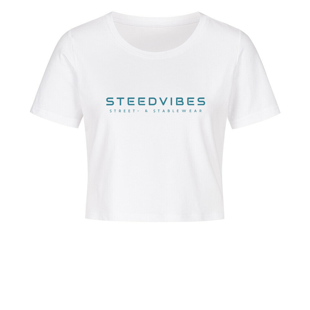 Cropped Shirt mit BASIC LOGO in Weiss - vorne
