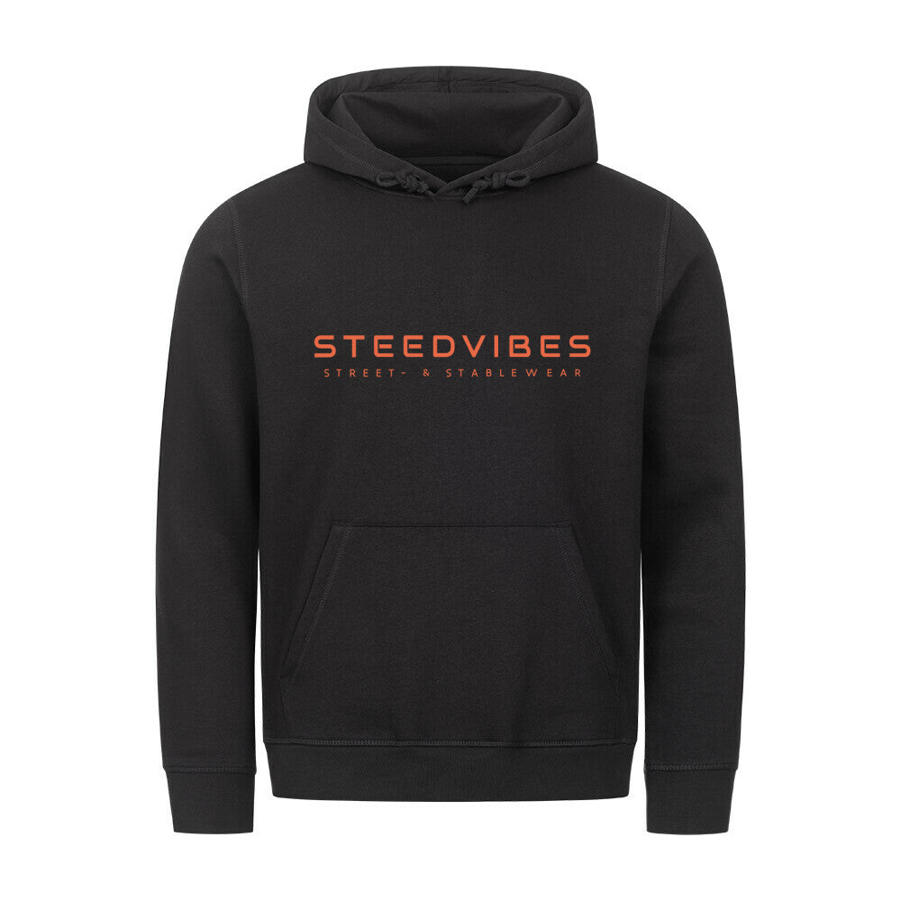 Organic Unisex-Hoodie mit BASIC LOGO in Schwarz - vorne