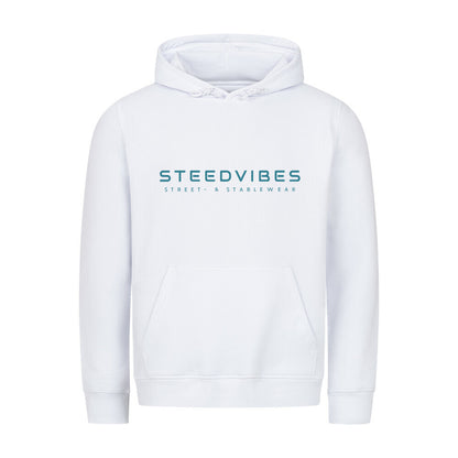 Organic Unisex-Hoodie mit BASIC LOGO in Weiss - vorne
