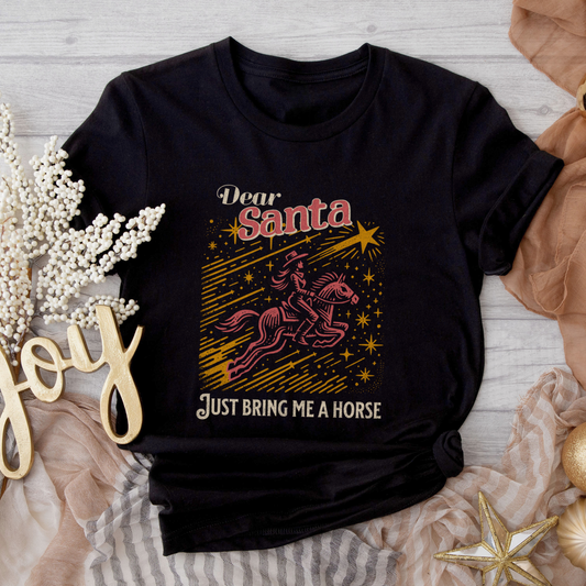 Mockup - Kids Tshirt DEAR SANTA in Schwarz