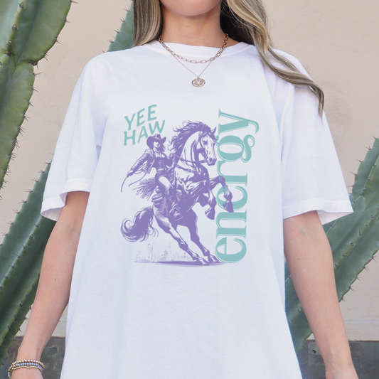 Mockup - Oversized Damen-Shirt ENERGY in Weiss