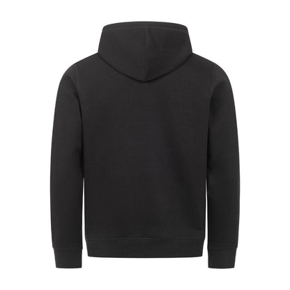 Organic Herren-Hoodie mit Spruch UNLIMITED FARRIER SKILLS in Schwarz hinten - unbedruckt