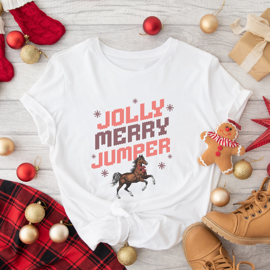 Mockup - Organic Kids Shirt JOLLY MERRY JUMPER in Weiss