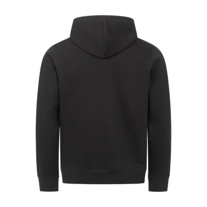 Organic Hoodie mit Spruch KERNBEREICH HUFBESCHLAG in Schwarz hinten - unbedruckt