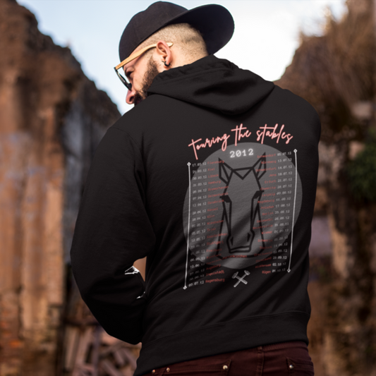 Mockup Organic BAND HOODIE in Schwarz