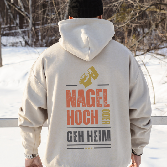 Oversized Herren-Hoodie - NAGEL HOCH