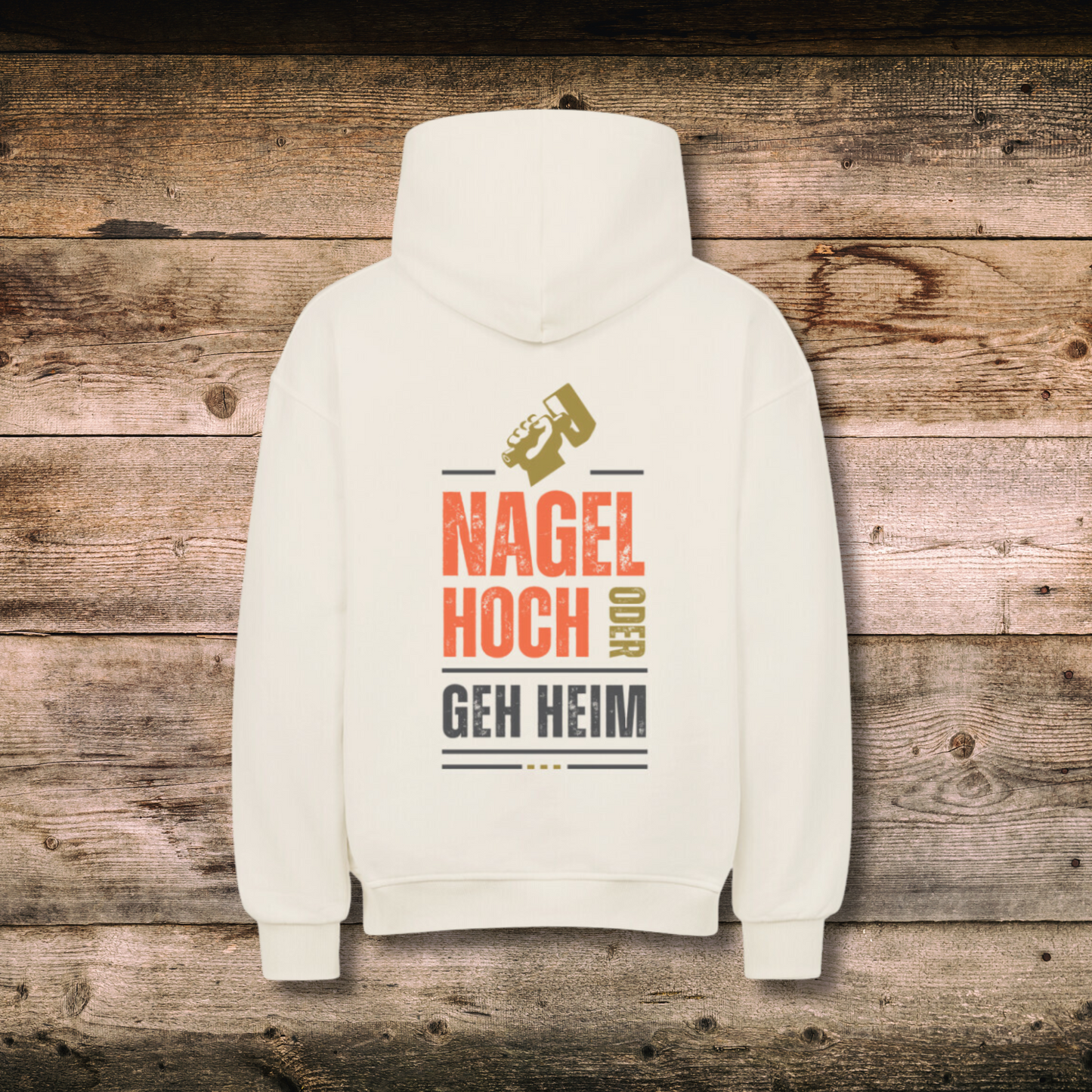 Oversized Herren-Hoodie - NAGEL HOCH