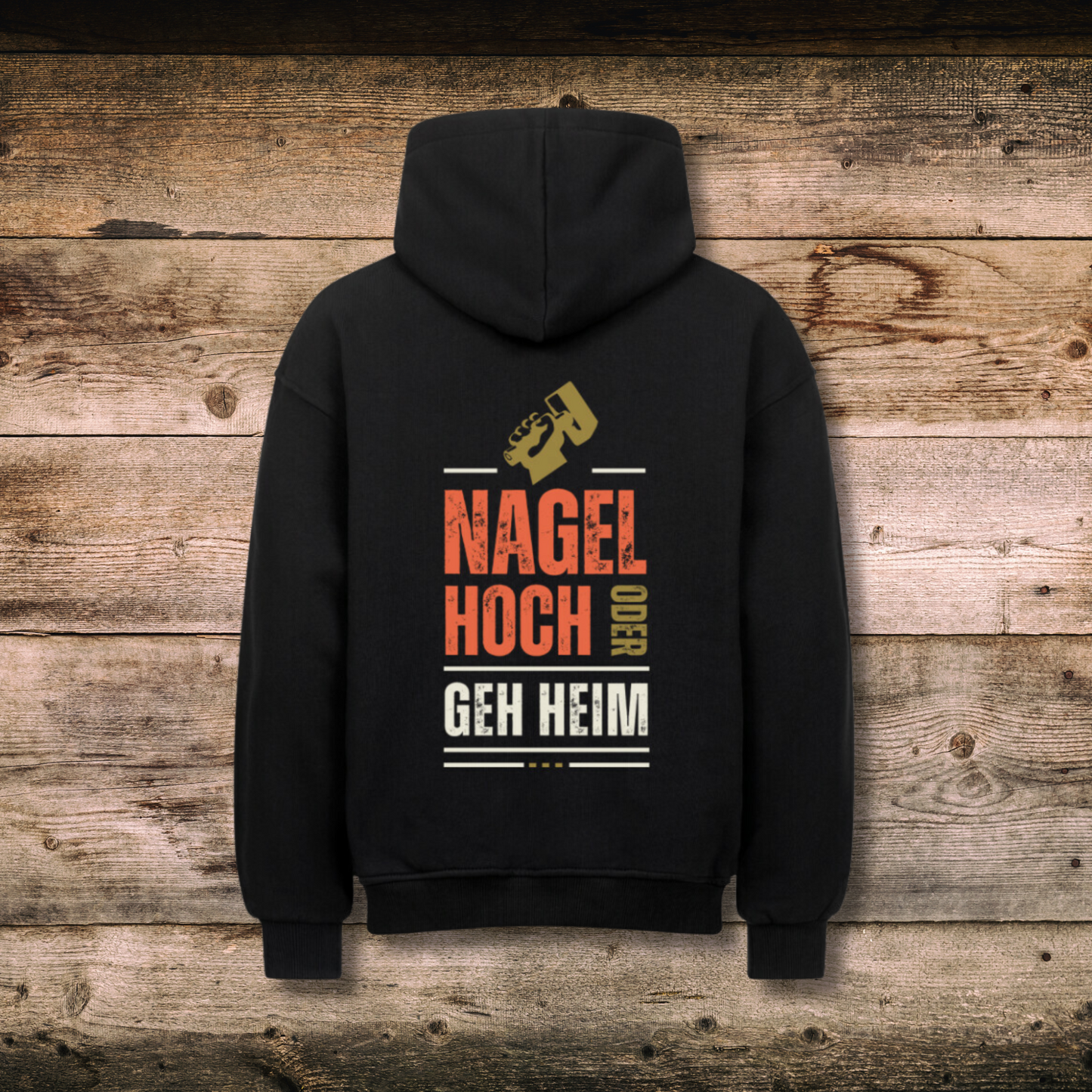 Oversized Herren-Hoodie - NAGEL HOCH