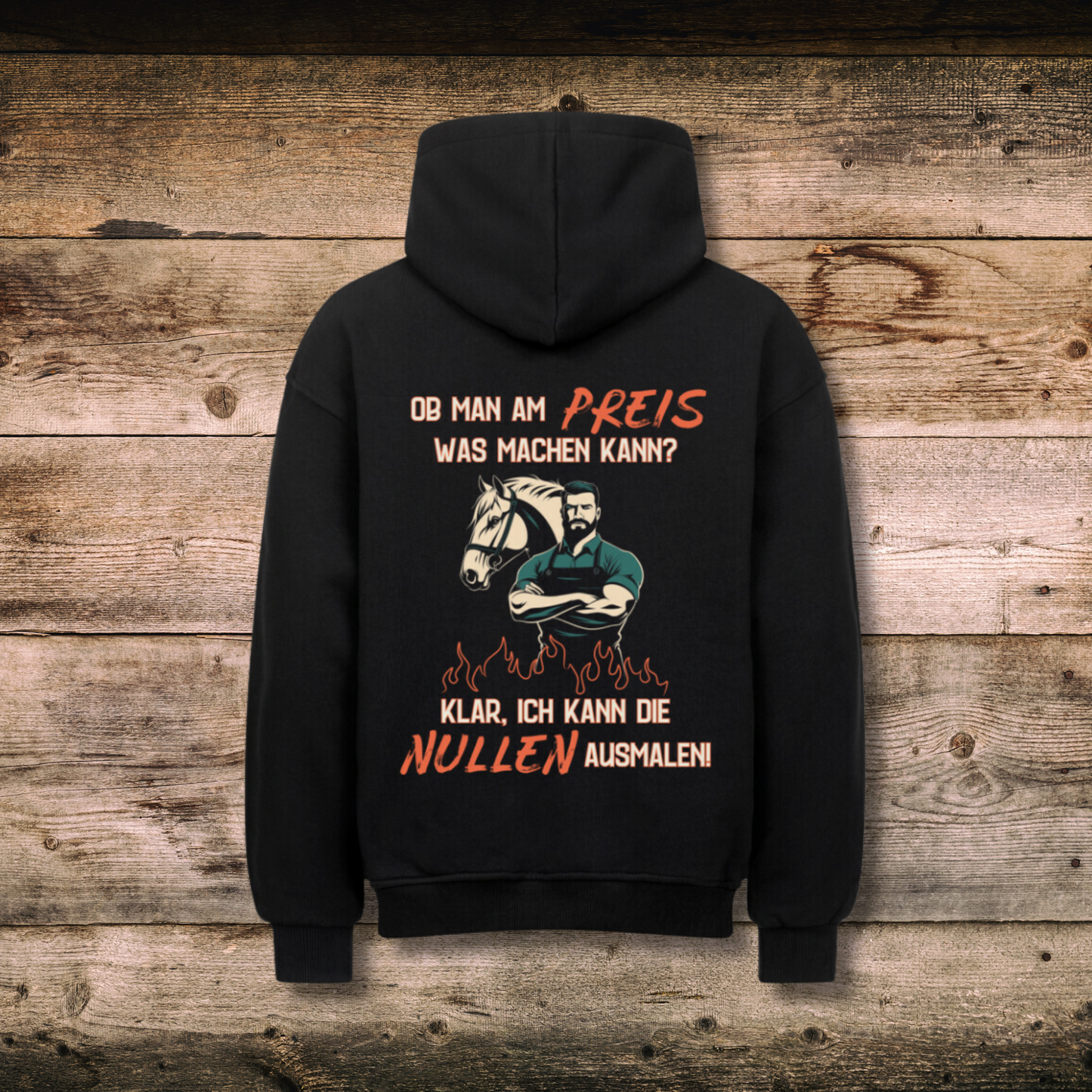 Oversized Herren-Hoodie - NULLEN