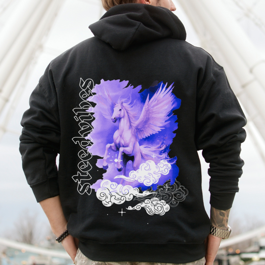 Oversized Herren-Hoodie - STEEDVIBES PEGASUS