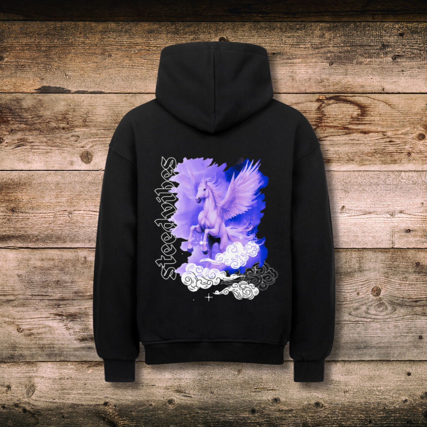Oversized Herren-Hoodie - STEEDVIBES PEGASUS