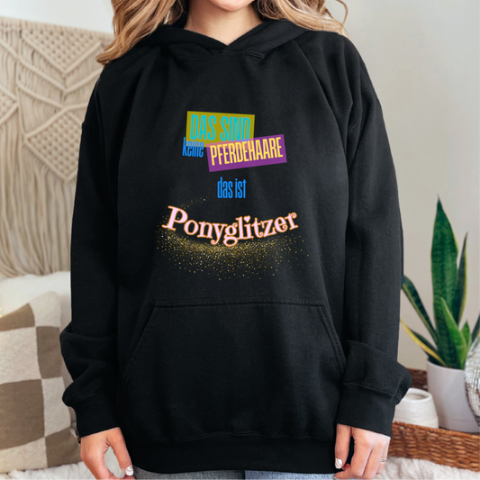 Mockup - Oversized Damen-Hoodie SADDLE UP in Schwarz