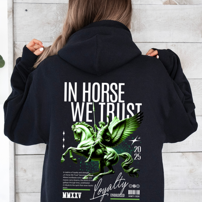 Mockup - Oversized Damen-Hoodie TRUST in Schwarz
