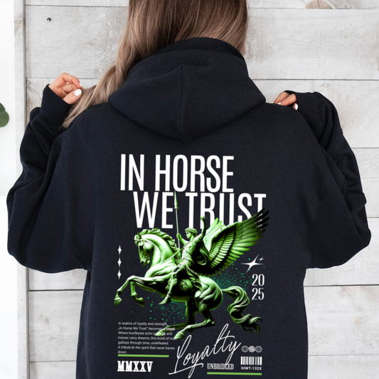 Mockup - Oversized Damen-Hoodie TRUST in Schwarz